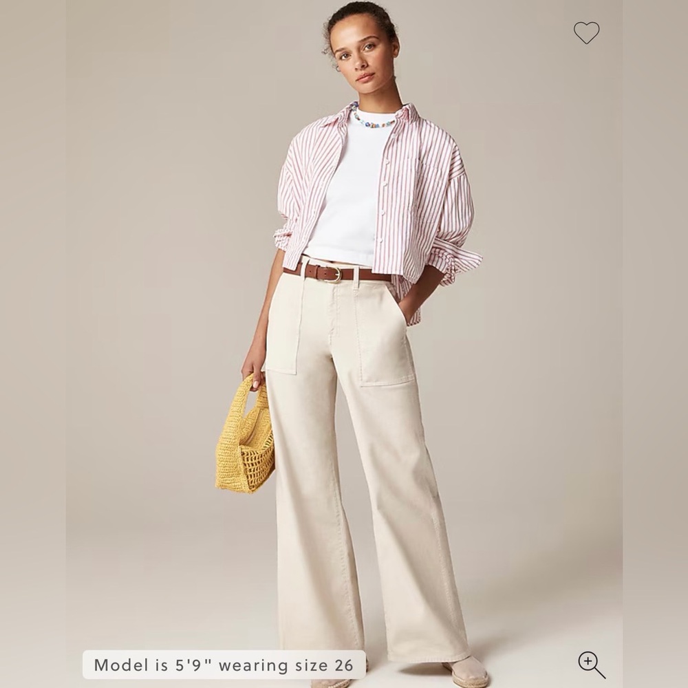 J. Crew Camp-Pocket Wide-Leg Pant NWT